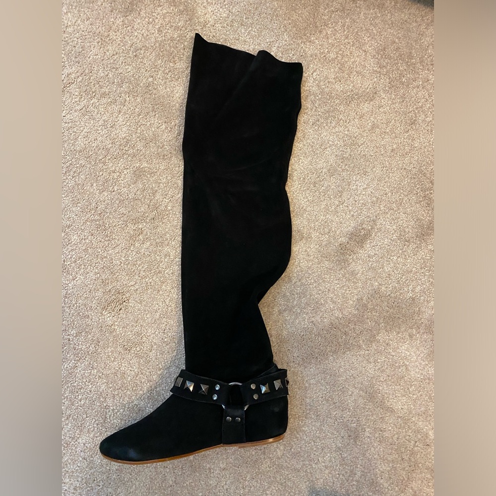 NEVER WORN Charlie my Love over the knee boot in black suede